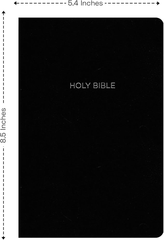 Personalized NKJV Bible New King James Version Faux Leather Small Print Economy Holy Bible with Custom Name at The Lower Right Side, Custom Gift for Christian Religious & Celebrations (Black)