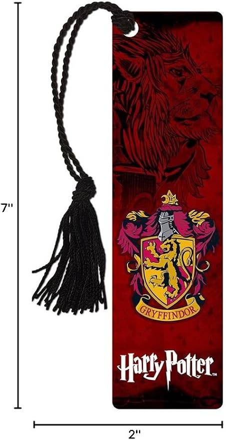 Harry Potter - Hogwarts House - Gryffindor - Glossy Bookmark with Tassel for Gifting and Collecting USBMP737