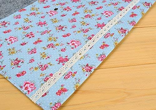 Funny live 4 Pcs Individualized Felt A4 Size Floral Pattern Document Folder with Snap Button Office Document Cash Coin Stationery Storage Organizer