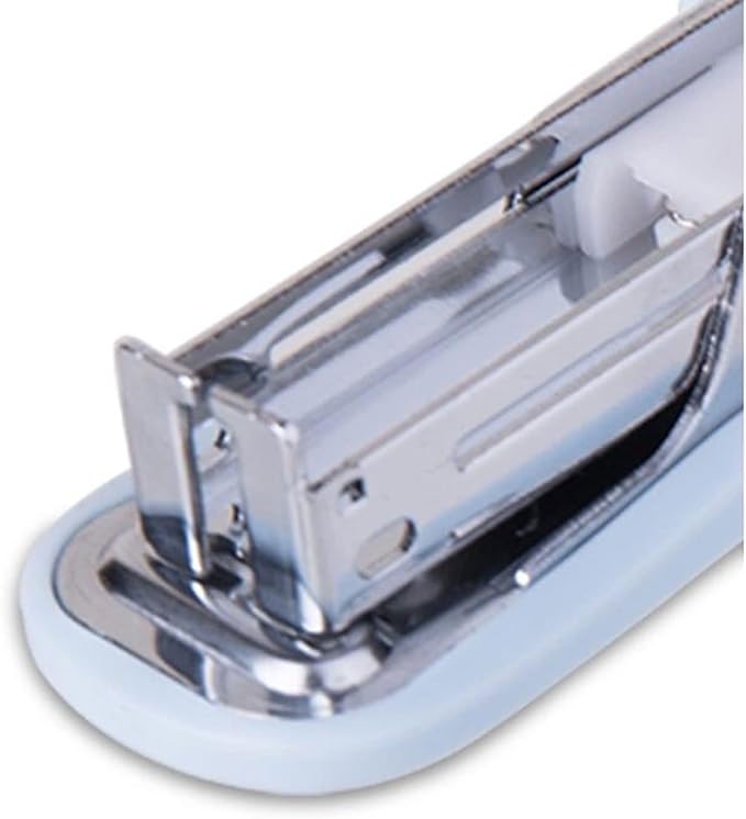 Desk Stapler Mini Cute Desktop Stapler Office Stapler 20 Paper Capacity Free 1 Box of Staples for Desktop Attachment File Binding Blue School Supplies (Color : A)