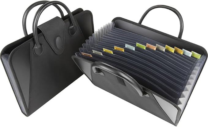 C-Line Expanding File with Handles, Letter Size, Black (48211) (Pack of 3)
