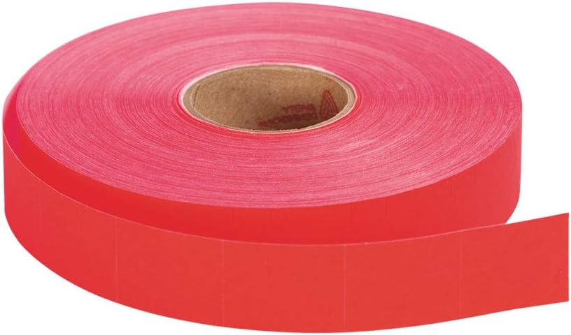 SSWBasics 2-Line Fluorescent Red Pricing Labels for Monarch® Model 1115 Fluorescent Red 5/8" H x 3/4" W -10 Rolls per Sleeve