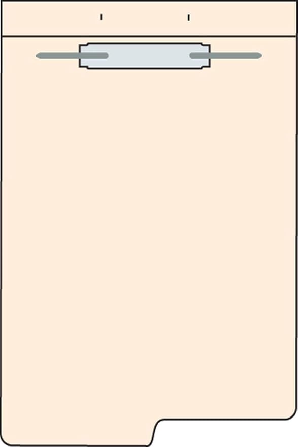Tabbies 26370 Fileback Dividers, 100 Pack, 8.5 x 11.75 Inch Manila, 2 Inch Capacity Fastener, Left End Tab 1/2 Cut, Classification Folder Dividers