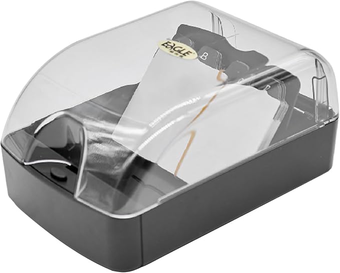 Business Card Box, Lightweight Desk Organizer with Clear Lid Storage up to 350 Cards Credit Cards Holder File Box Storage for Tabletop Office(COLOR:S)