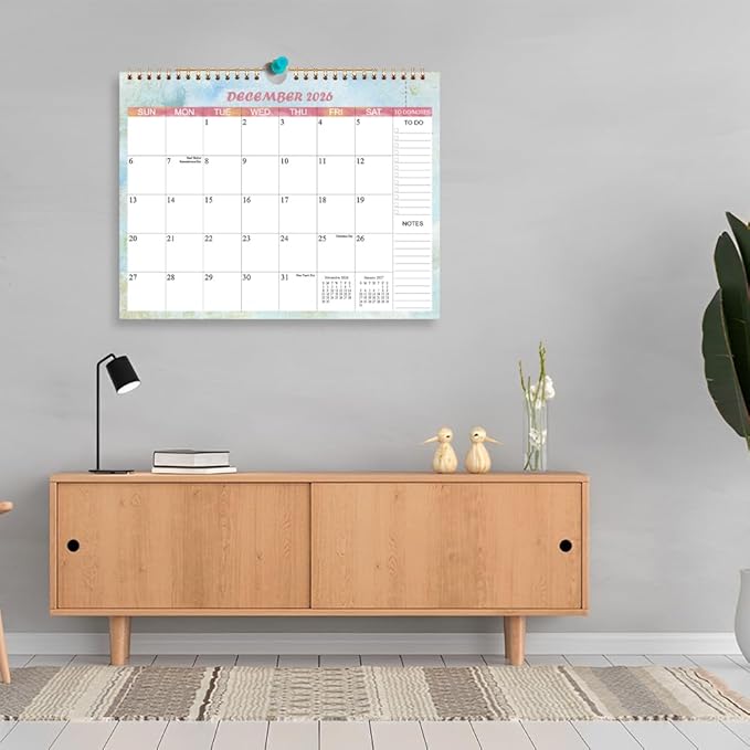 Calendar 2026 - Wall Calendar Runs from Jan 2026 to Dec 2026-12 Monthly Calendar with Thick Paper for Planning and Organizing for Home or Office, Calender Planner, 8.5 x 11 In 2026 Calendars