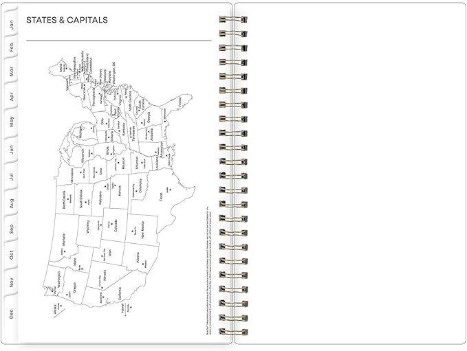 Blue Sky 2027 Weekly and Monthly Planner Calendar, January 2027 - December 2027, 5" x 8", Flexible Frosted Cover, Laminated Tabs, Durable Twin Wire Binding, Laurel