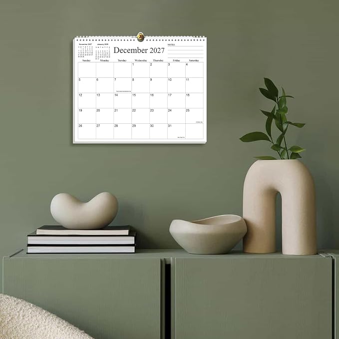 2026-2027 Calendar - 19 Months Calendar 2026-2027 from June 2026 to December 2027, Wall Calendars with Thick Paper for Home/Office/School, 8.5" x 11", Black