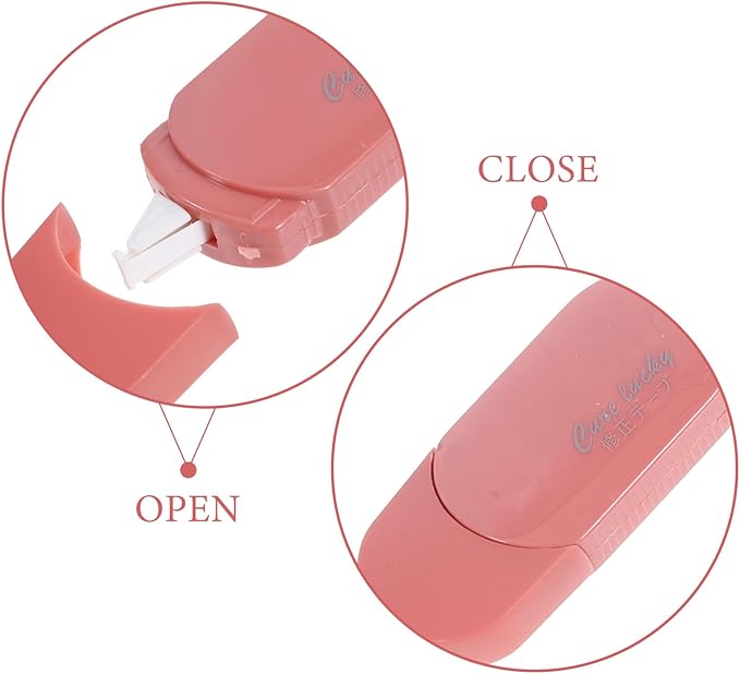 Sosoport 6pcs Gradient Pink Correction Tape Student-friendly Stationery Writing Correction Supplies Quick Application Compatible with Ballpoint Gel Fountain Pens and Pencils for School