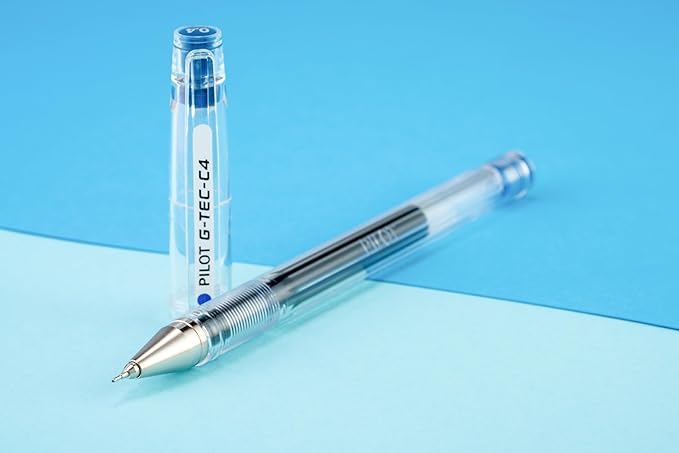 PILOT G-Tec-C Gel Ink Rolling Ball Pens, Ultra Fine Point (0.4mm), Black/Blue/Red/Green/Purple Inks, 5-Pack Pouch (35480)