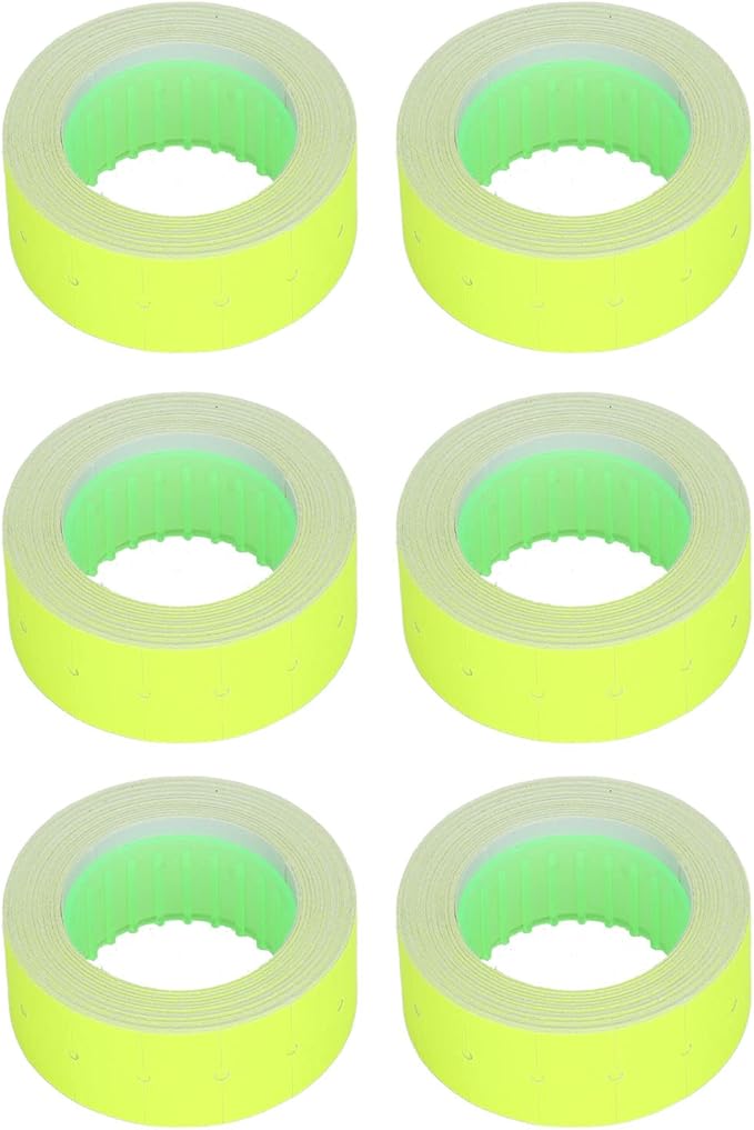 30 Rolls/15000 pcs Price Gun Labels, Blank Price and Date Gun Labels for Mx-5500 M5500, Pricemarker Stickers Label Paper Tag Labels (Yellow)