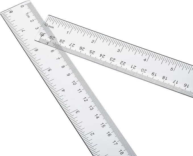 Ruler 12 Inch 8 Inch 6 Inch Rulers,Bulk for Classroom School Supplies for Kids,Clear Ruler,mm Ruler,Ruler Set