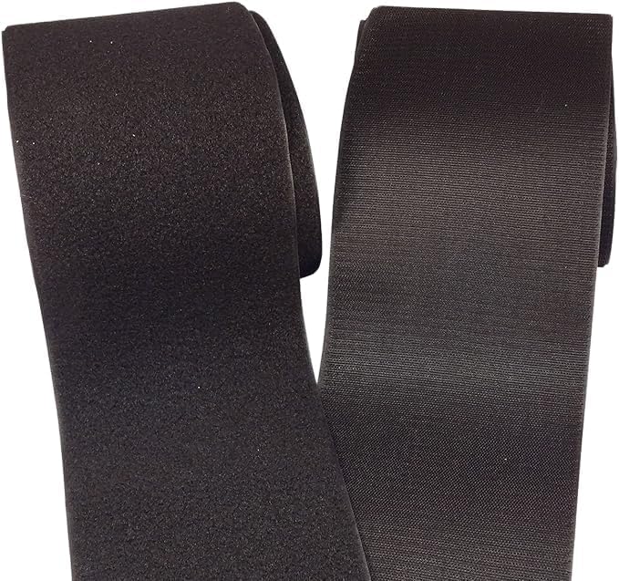BlueDot Trading Hook & Loop Fastener Sew On Style for use with Bags, Clothes, Costumes, Office, Home, Crafts or School, 6" Wide x 5' Length, 1 Set of Black