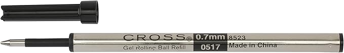 Cross Refill for Cross Selectip Gel Roller Ball Pens, Medium Conical Tip, Black Ink (Pack of 2)