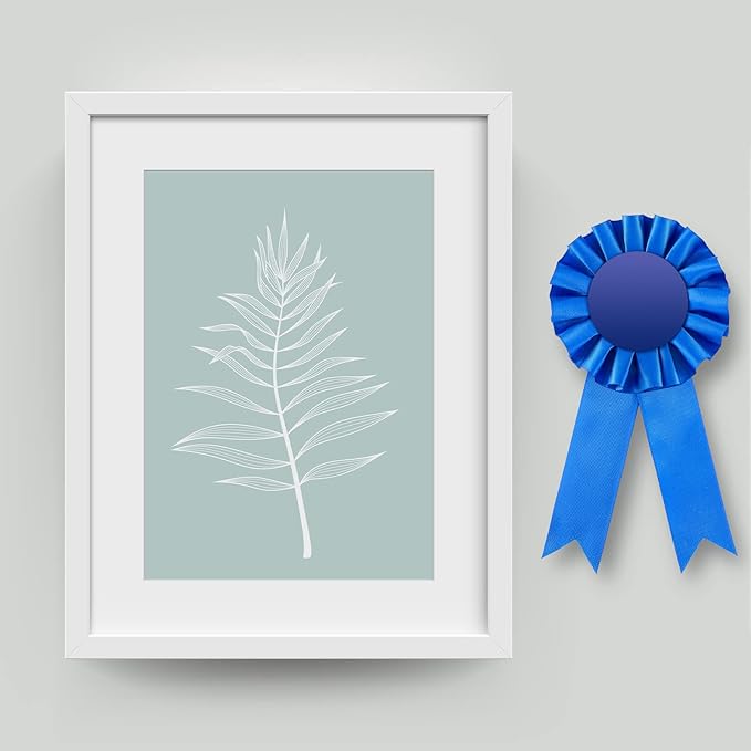 Henoyso 18 Pcs Blank Award Ribbon 1st Place Rosette Prize Award Medals Ribbons Recognition Participation Badges for Competition DIY Party Accessory Science Fair Talent Show(Blue)