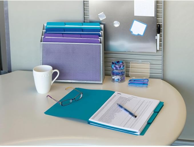 Smead SuperTab Organizer Folder, 1/3-Cut Oversized Tab, 2 Dividers, Letter Size, Assorted Colors, Includes 4 Packs with 3 Folders per Pack, 12 Total Folders (11989)