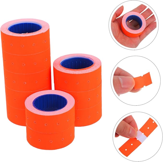10rolls Price Tag Stickers for Print Labels for Retail and Office Strong Adhesion Price Marker Paper Efficient Organization for Products and Pricing