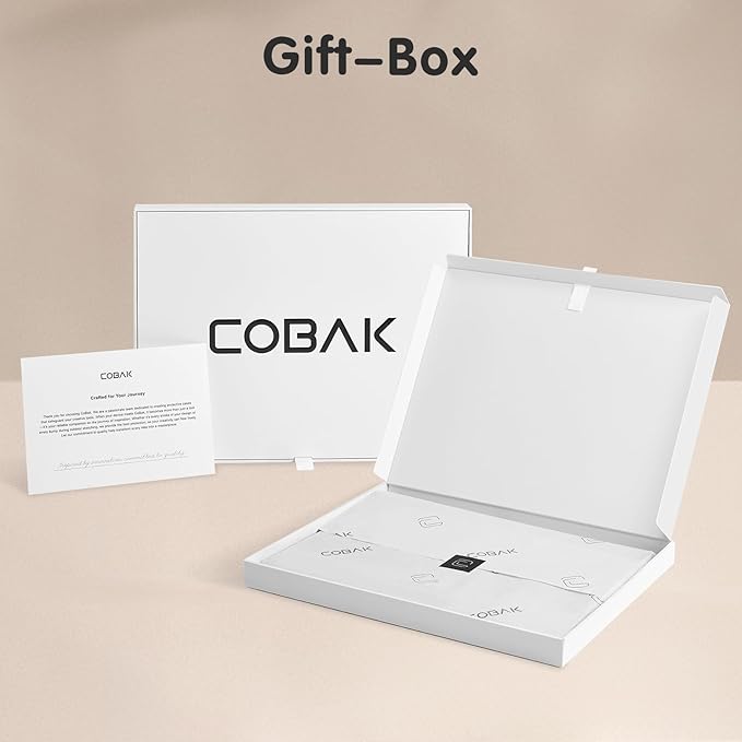 CoBak 6 Sides Portable White Board 12x9 inch (A4) - Notebook Design Dry Erase Small Board with Pocket and 3 Markers, Anti-Ghosting Surface for Office, School, Homeschool with Gift Box (Black)