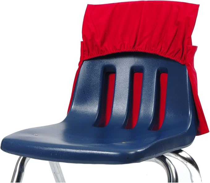 Seat Sack Elastic Back Storage Pocket, 12 to 17 Inches, Red