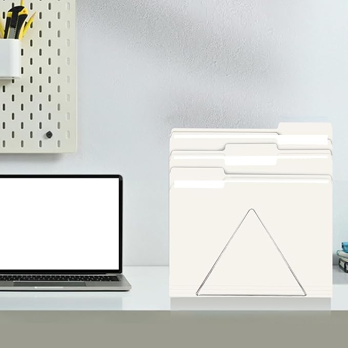 File Folder, RAZCC 150 Pack 1/3 Cut Tab File Folders Letter Size, Folders for Dcouments, Folders with Tab Great for Organizing and Easy File Storage, White