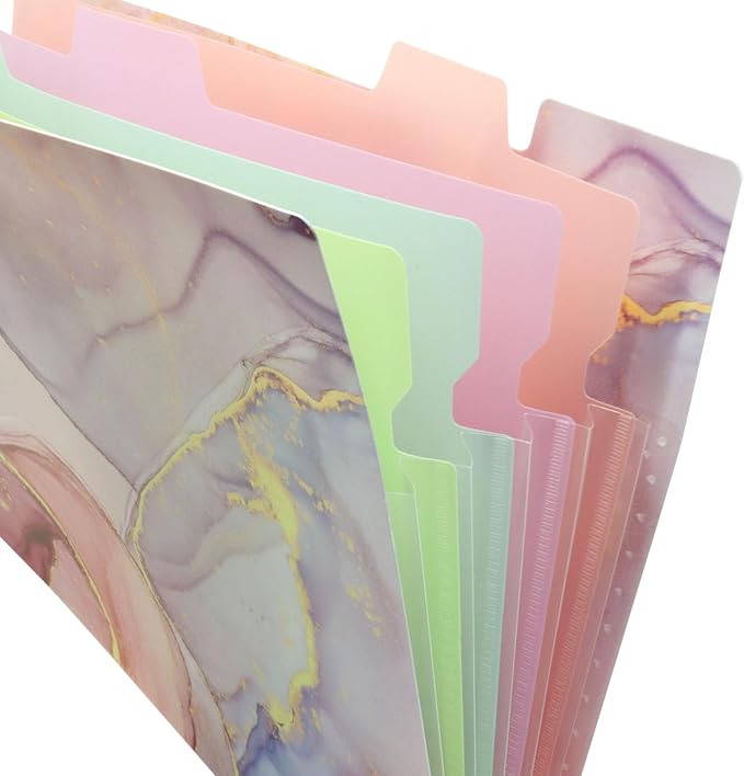 5 Pocket Expanding File Folder, Stylish Accordion Organizer with Labels, Letter Size Document Holder for School, Office, and Home Use, Letter/A4 Size(Pink)
