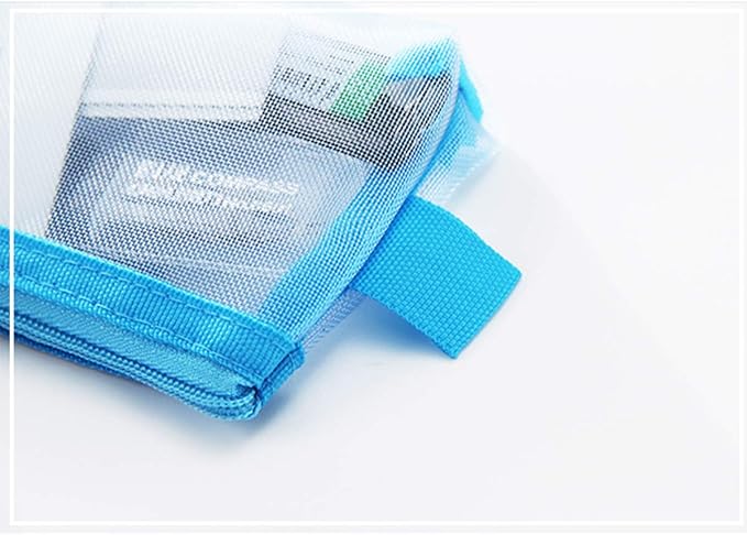 Zipper Pouch A6, 4 PCS, Mesh Bags Clear Zipper Pouch Small Organizer Bag Zipper Folder Bag Cosmetic Bags Travel Storage Bags