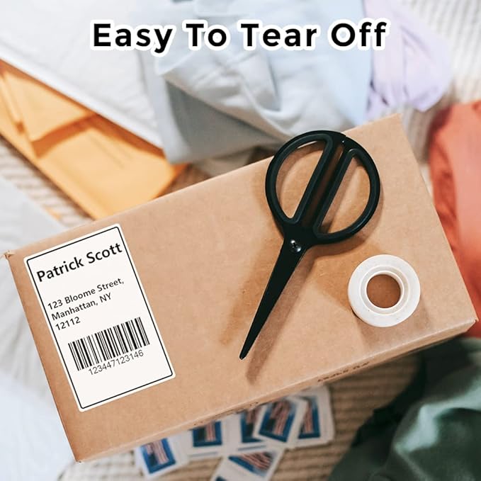 Phomemo M220 Label Maker, Bluetooth Thermal Label Printer, Barcode, Name, Address, Labeling, Mailing, Small Business and More with 1 Roll 1.57"x1.18" and 3 Rolls 1.96" x 3.14" Label Tapes