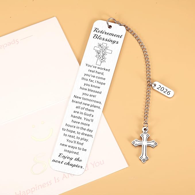 Christian Retirement Gift for Woman Man 2026, Retirement Blessings Bookmarks for Reading Woman Man Coworkers, Happy Retirement Devotional for Women Friends, Religious Happy Retired Going Away Gifts