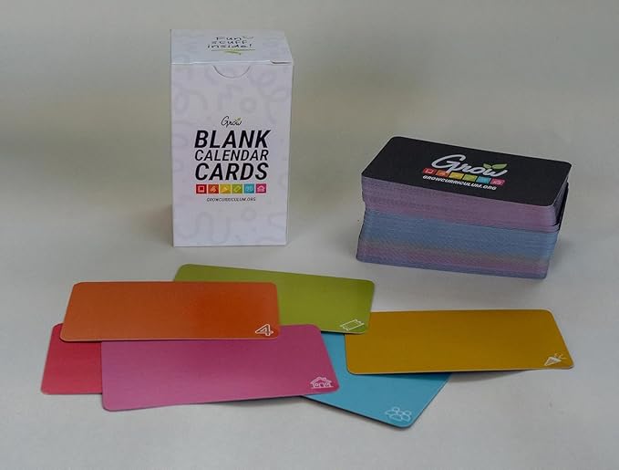 Calendar Cards from Grow Curriculum (Blank)