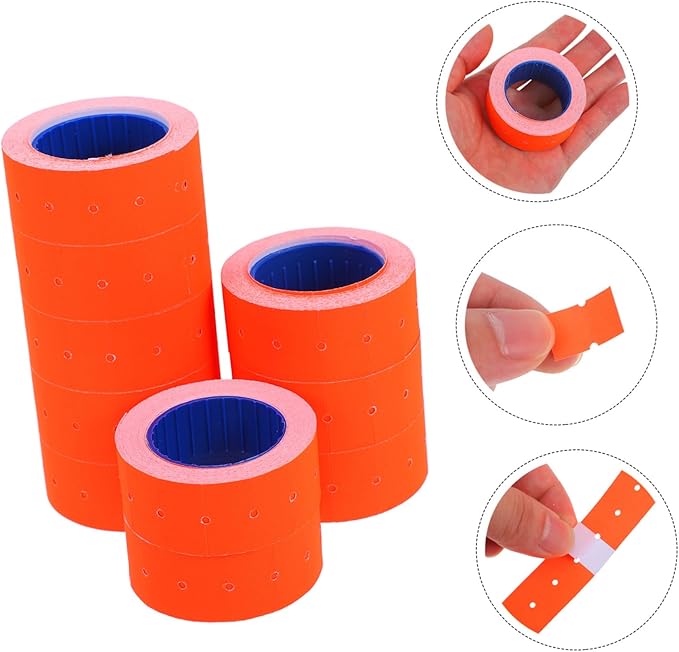 10 Rolls Price Tag Stickers Colored Price Tag Printing Labels Adhesive Pricing Labels Paper for Shop Retail Compatible with Mx Easy Integration and Organization