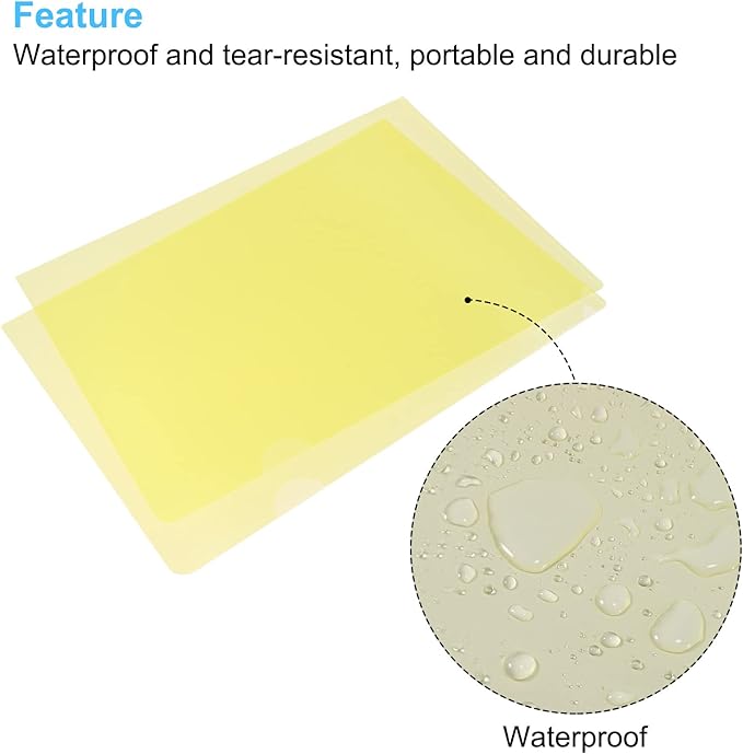 PATIKIL L Type Folders 24 Pack A4 Plastic File Project Pockets Clear Paper Document Jacket Sleeve for Office, Yellow