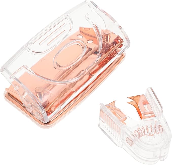 LALAFINA 2sets Cardboard Puncher and Stapler Remover Set Portable Office Staple Puller Design for Accurate Positioning and Efficient Task Completion