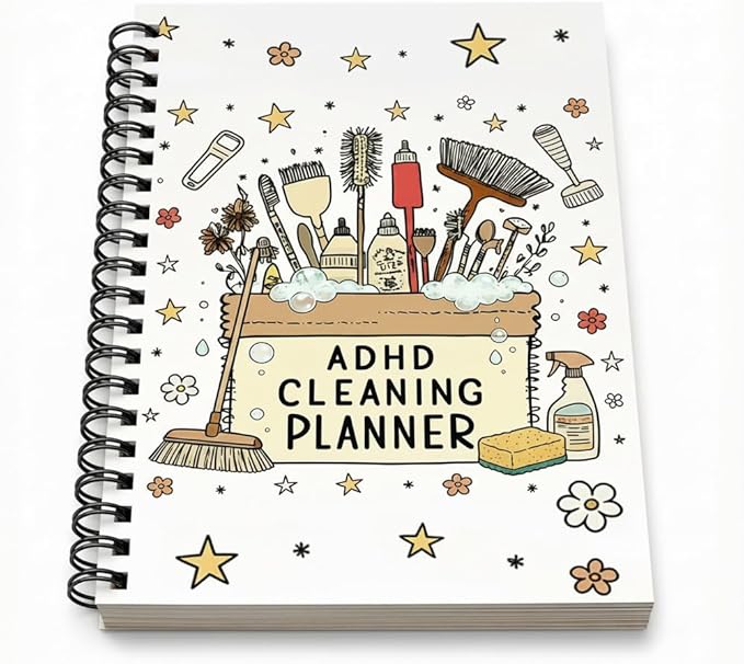 ADHD Cleaning and Organizing Planner – ADD Cleaning Planner for ADHD Cleaning Schedule, Household Daily Cleaning Schedule Planner for Adults Women