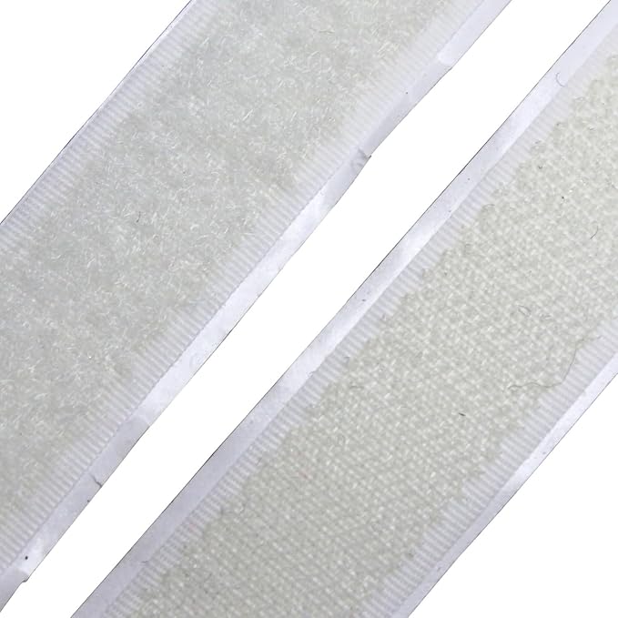 BlueDot Trading Self Adhesive Sticky Back Hook and Loop Tape for use with Bags, Clothes, Costumes, Office, Home, Crafts, or School, 3/4” (.75 inch) Wide (White, 5 Feet)
