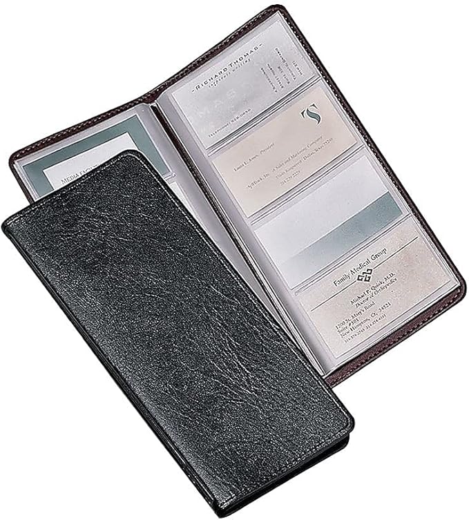 TOPS Cardinal Sewn Vinyl 96 Card File, Black (34422)