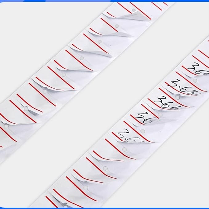MX-5500 Price Labels, Adhesive Sticker Marker Label, 10 Rolls Sticky Paper Labels for Price and Date Guns,1 Line 5000 Labels, 1pcs Ink Roll Included (10roll Pink) (White+2 red line)