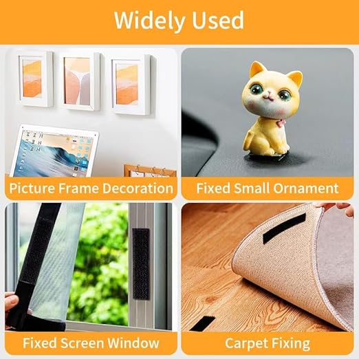 Adhesive Back Tape Roll Black Reusable Adhesive Hook and Loop Customizable Cutting Suitable for a Wide Range of scenarios