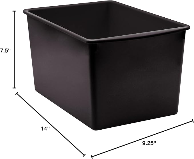 Teacher Created Resources® Black Plastic Multi-Purpose Bin