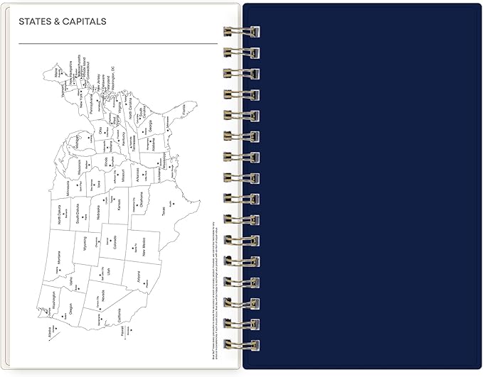 Blue Sky Perpetual Planner, Undated Planning Calendar, Daily Layout, 5" x 8", Open Ended Dating, Flexible Cover, Durable Twin Wire Binding, For Office and School, Tana
