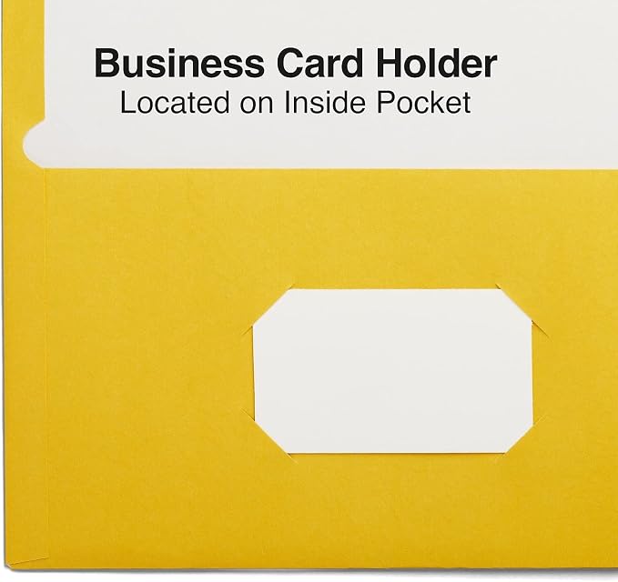 Staples School Grade 2‑Pocket Folders, Yellow, Letter‑Size Durable Paper File Folders for Classroom & Office Organization, 25/Box