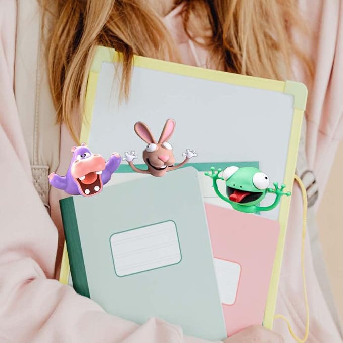 3D Cartoon Animal Book Marks,Funny Cute Pretty Unique Bookmark for Kids, Boys, Girls, Students and Reading Lovers (Dog)