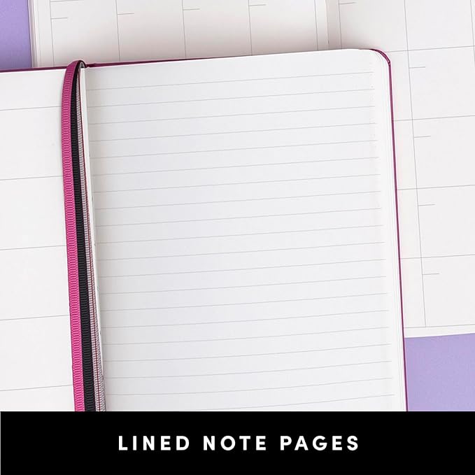 PAPERAGE Undated Weekly & Monthly Hardcover Planner (Marigold), 5.6 in x 8 in, Includes Lined Note Pages & 2 Sticker Sheets