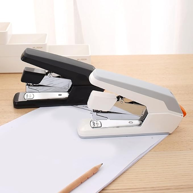 Liudan Stapler Stapler Heavy Duty Handheld Stapler Effortless Paper Stapler 50 Sheets School Office Supply Staples Office Stapler (Color : 50 Sheets White)