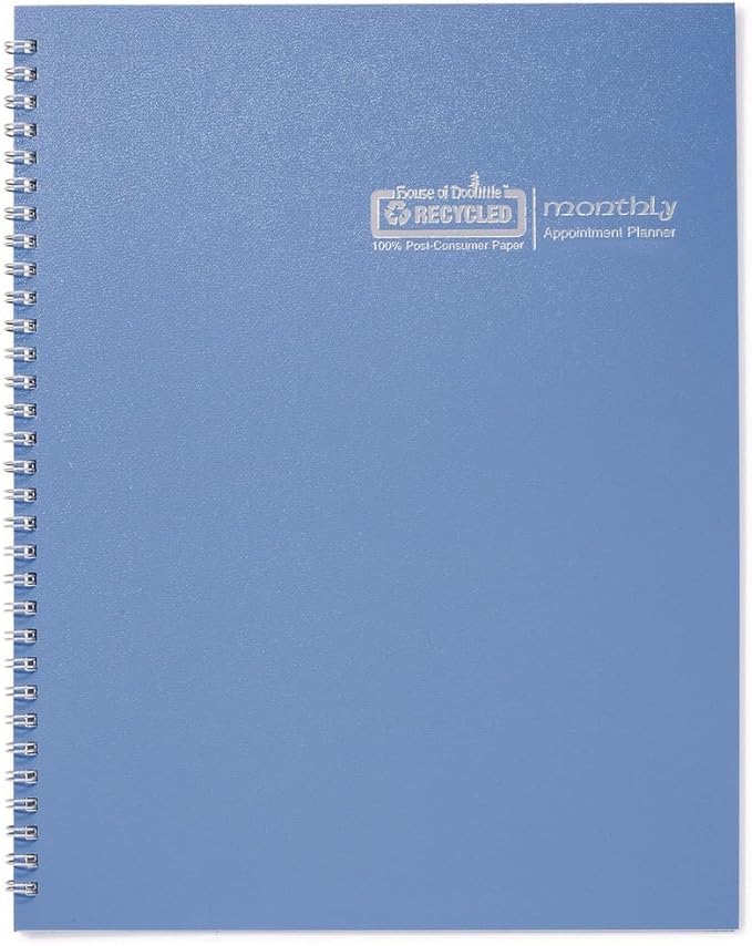 House of Doolittle 10 in. x 7 in. 12-Month (Jan to Dec) 2026 Seasonal Monthly Planner - Illustrated Seasons Artwork/Light Blue Cover