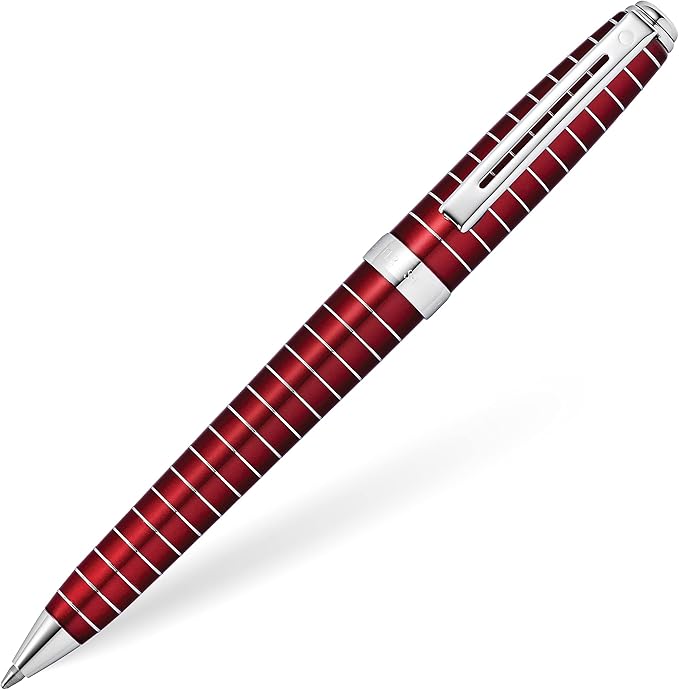 Sheaffer Prelude Merlot Lacquer w/Horizontal Line Engraving Ballpoint Pen