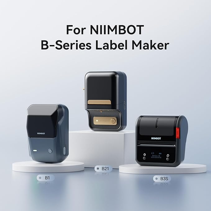 NIIMBOT Labels for B1/B21/B3S/K3,1.57'' x 2.36'' (40x60mm),125 Labels/Roll, Waterproof Thermal Label Print Paper for Barcode/Address/Mailing/Clothing/Business Tag,White