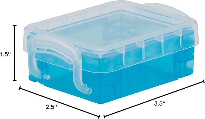 Super Stacker 3 Count (36 Total) Assorted Color Bitty Boxes - Storage Organizer for Office and Craft Supplies - 12 Bulk Pack