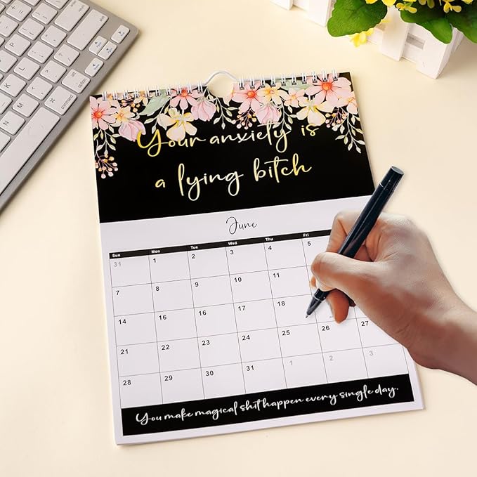 Fu-ck It 2026 Calendar for Tired Women, 2026 Fu-ck It Wall Calendar for Tired Women, Humor Hanging Month Calendar,Hanging Calendar for Home Office,Funny Swear Word Monthly Calendar Gag Gift Woman (C)