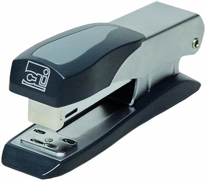 Charles Leonard Executive Metal Stapler, Rotates to Open, Uses Standard Size Staples, Half Strip, Gray (82405)