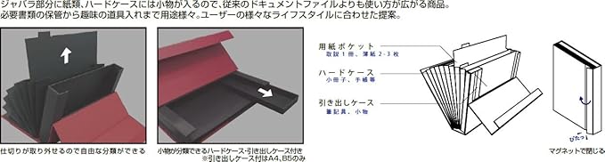 Nakabayashi 91224 Lifestyle Tool Document File B5 Wine Red