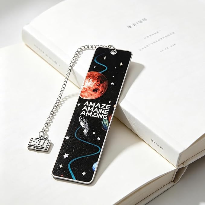 Project Hail Mary Double-Sided Metal Bookmark Jazz Hands Movie Fan Collection Gift Rocky Sci-Fi Book Lover Gift Book Accessory (Project Hail Mary)